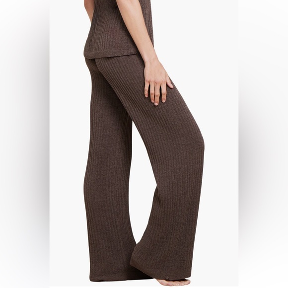 Barefoot Dreams CozyChic Ultra Lite Rib Lounge Pants in Java Size XL NWT - Picture 3 of 8